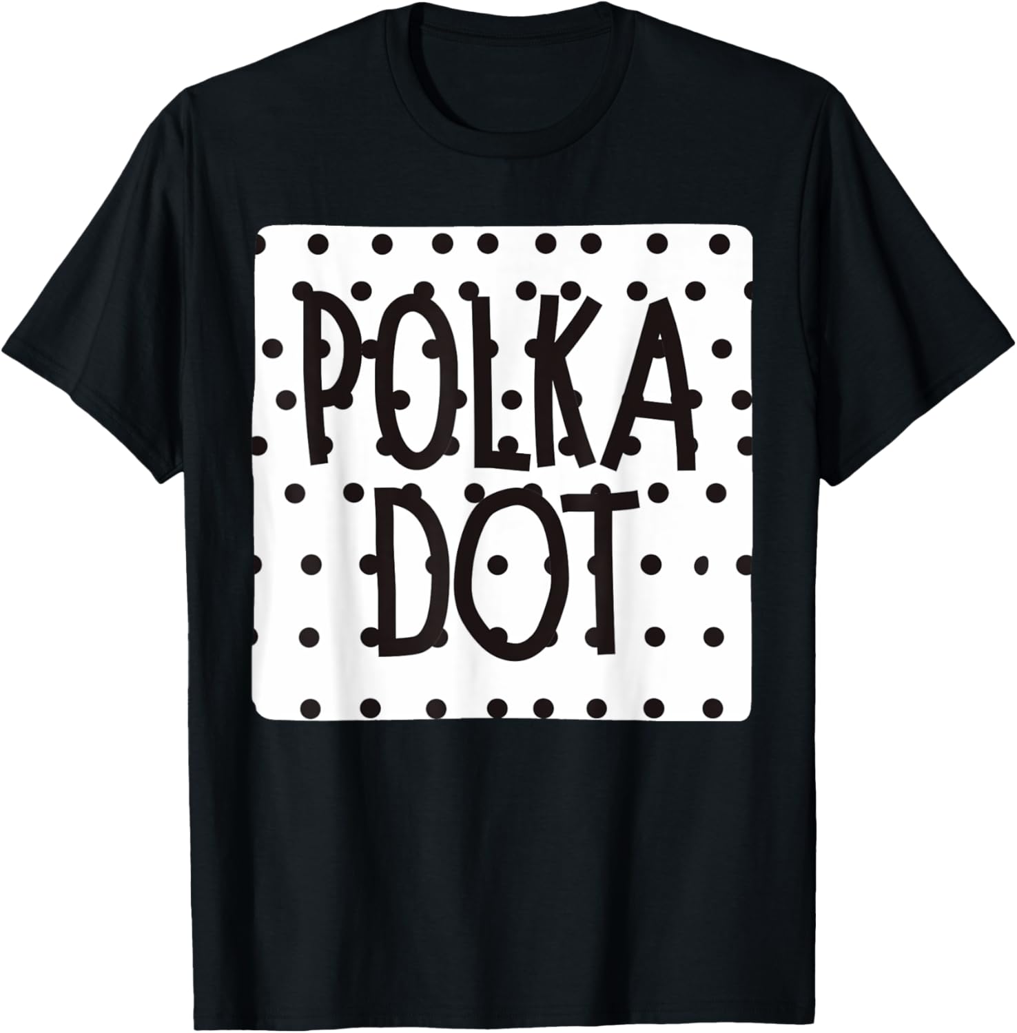 Black white Polka Dot Speech T-Shirt - T-Shirt | Black