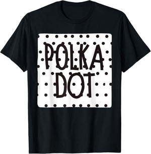 Black white Polka Dot Speech T-Shirt - T-Shirt | Black