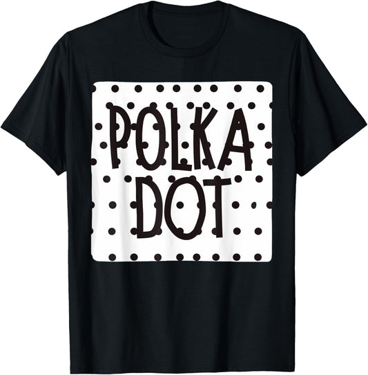 Black white Polka Dot Speech T-Shirt - T-Shirt | Black
