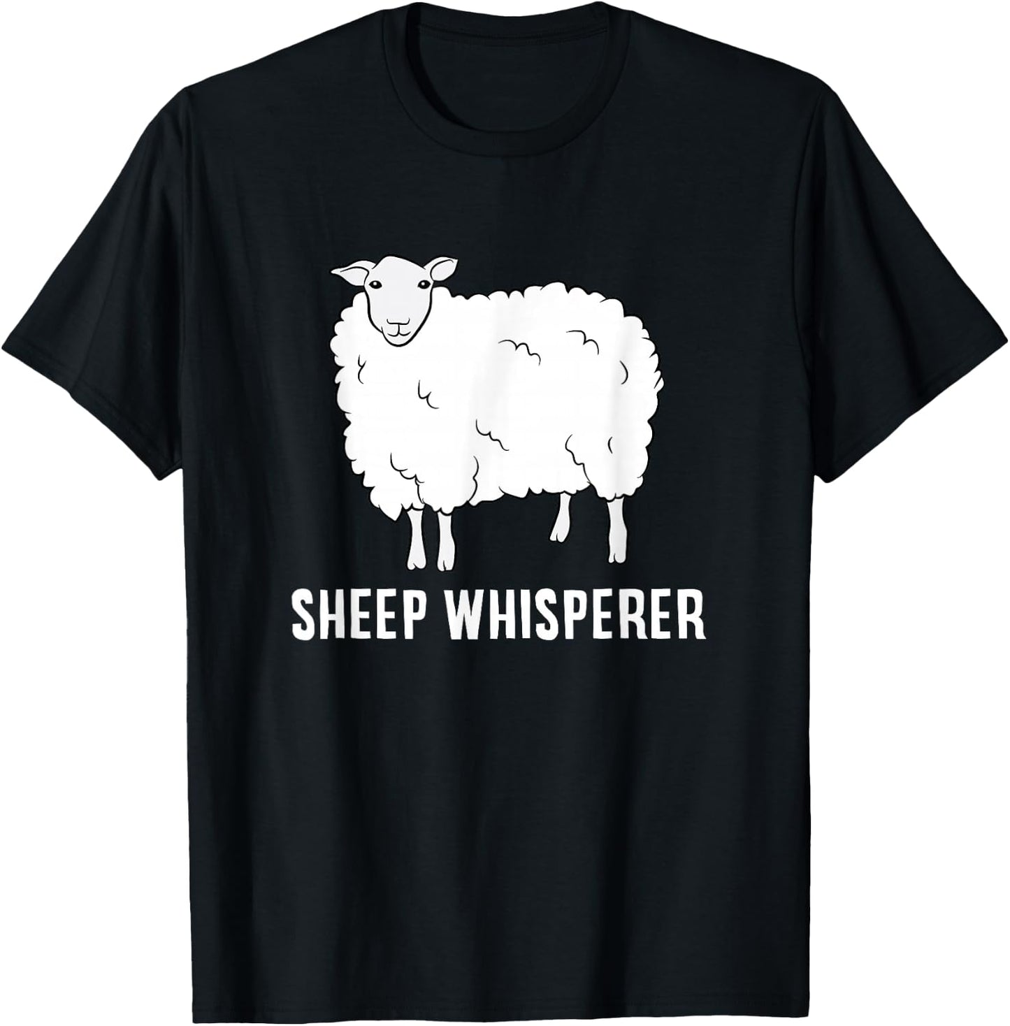 Cute Sheep Whisperer Farmer Sheep Farmer Love Sheep T-Shirt - T-Shirt | Black