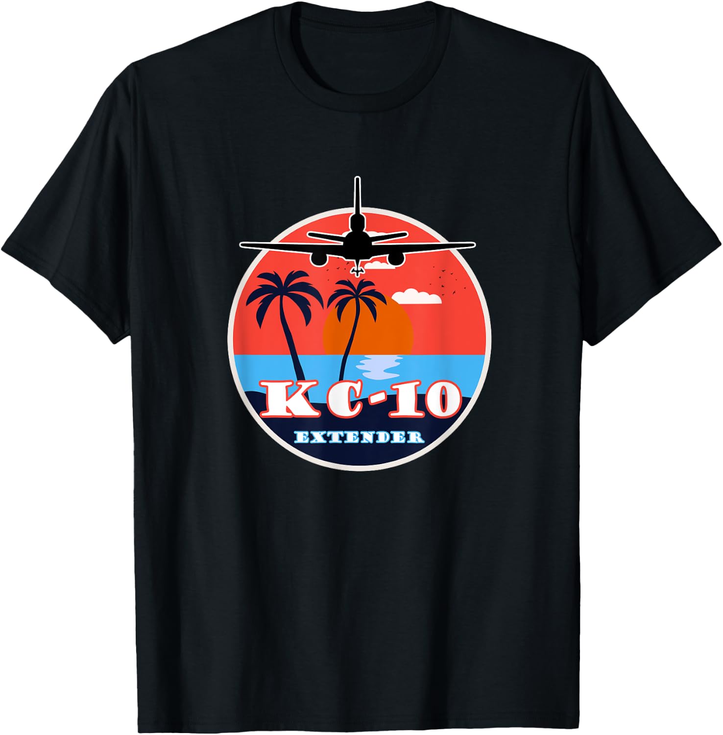 KC-10 Extender Vintage Sunset T-Shirt - T-Shirt | Black
