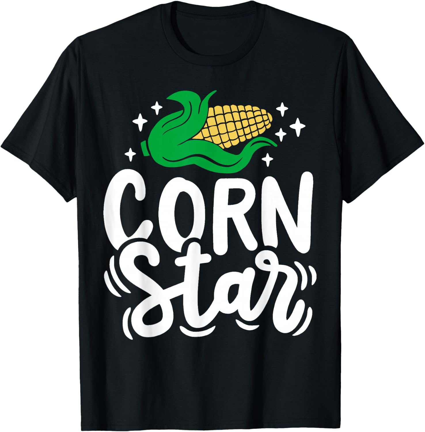Corn Corn Star T-Shirt - T-Shirt | Black
