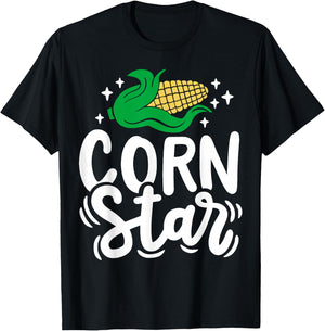 Corn Corn Star T-Shirt - T-Shirt | Black