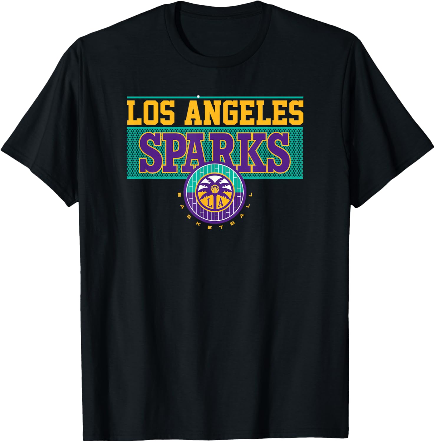 WNBA Los Angeles Sparks Half Court T-Shirt - T-Shirt | Black