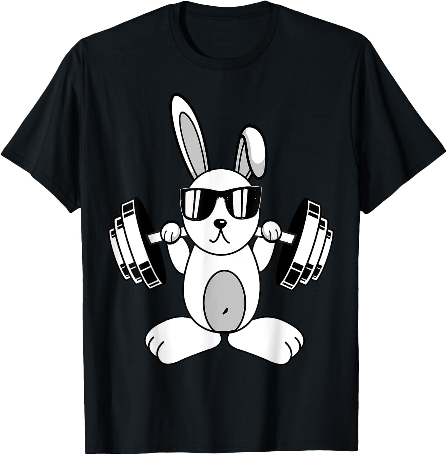 Bodybuilding Powerlifting Fitness Gym Rabbit - Squat Bunny T-Shirt - T-Shirt | Black