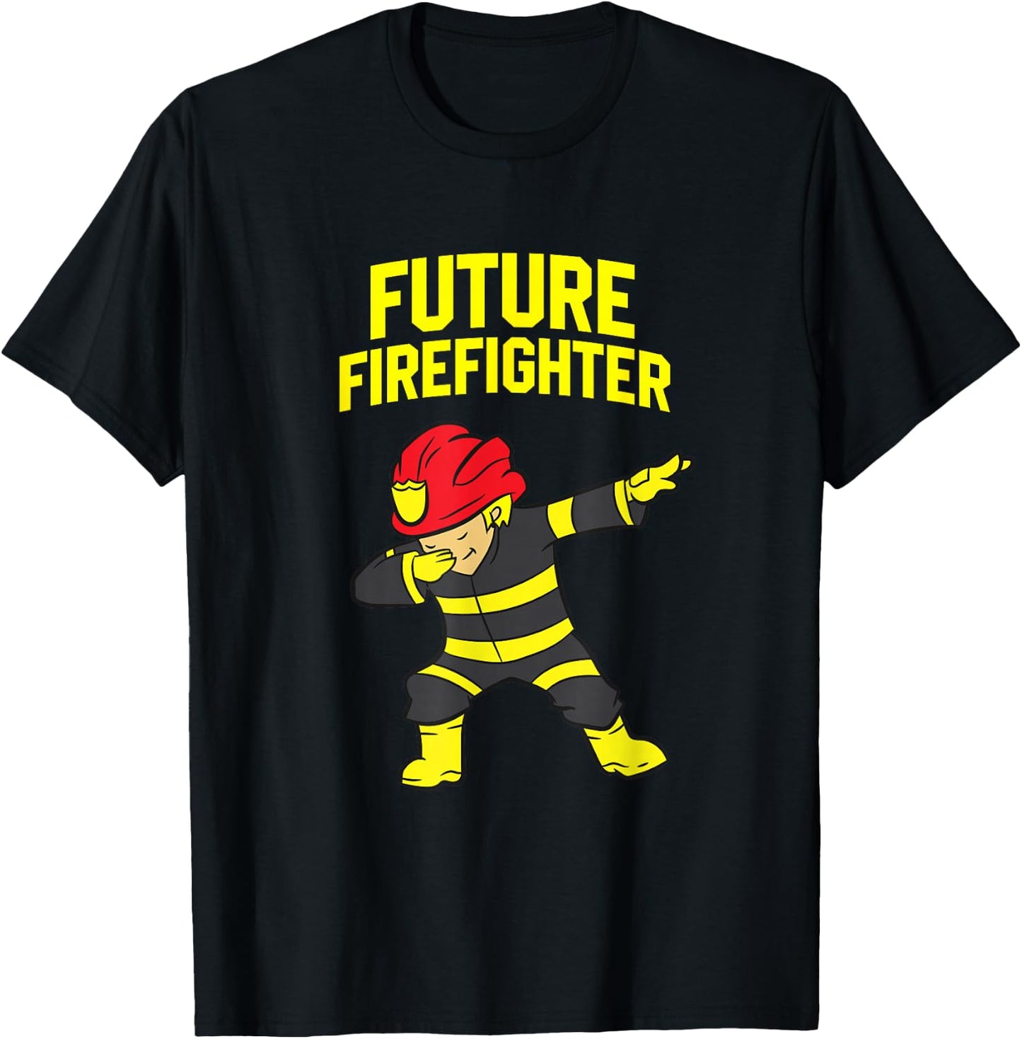 Dabbing Firefighter Kids Future Firefighter T-Shirt - T-Shirt | Black