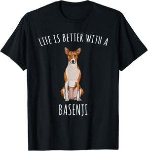 Life Is Better With A Basenji Dog Lover Women T-Shirt - T-Shirt | Black