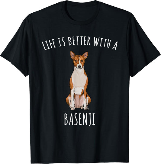 Life Is Better With A Basenji Dog Lover Women T-Shirt - T-Shirt | Black