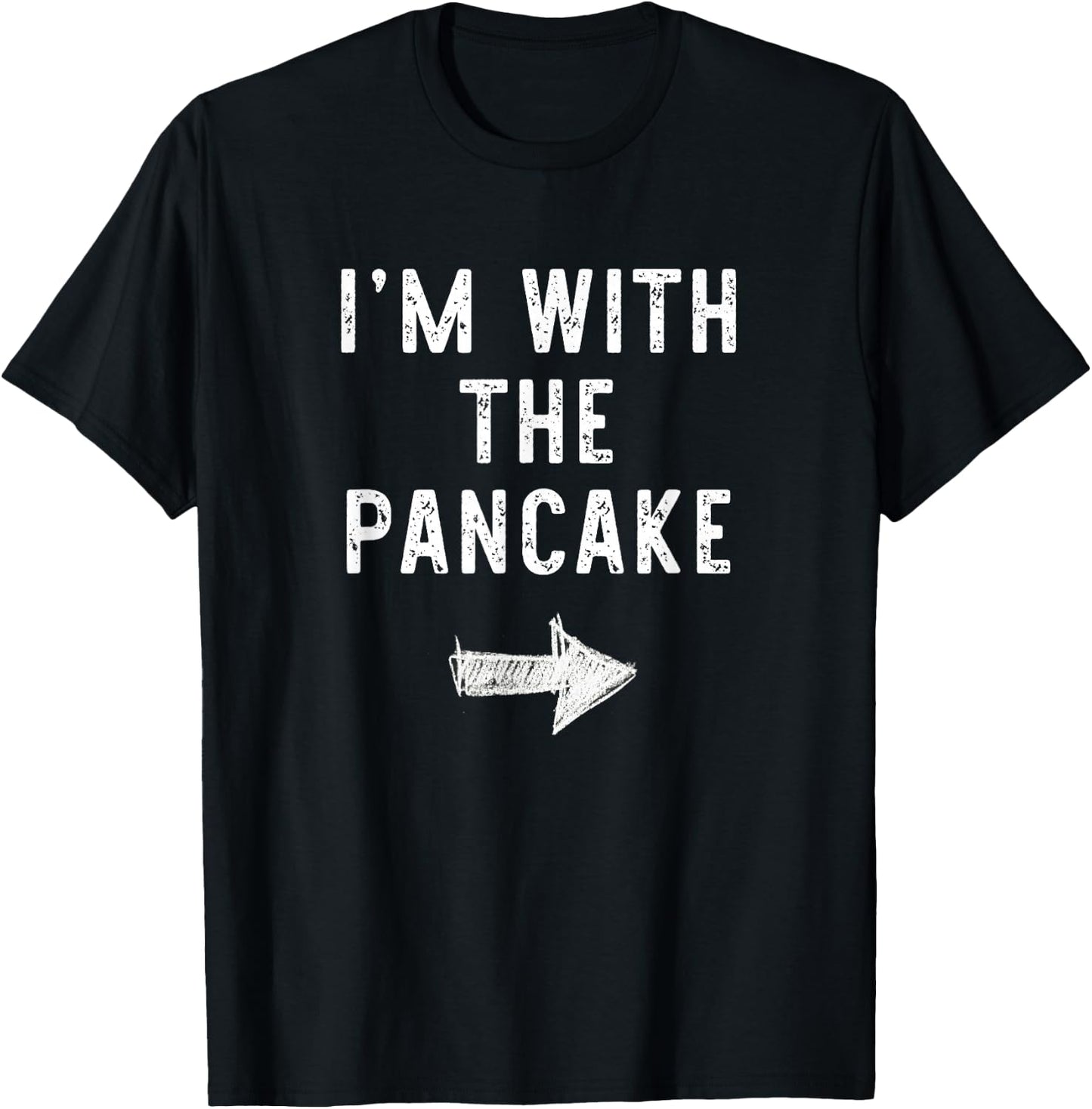 I'm With The Pancake Costume Halloween Matching Couple T-Shirt - T-Shirt | Black