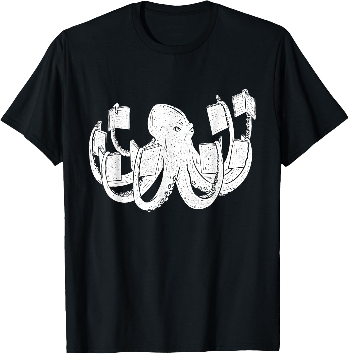 Octopus Lover - Reader Bookworm Reading Librarian Library T-Shirt - T-Shirt | Black