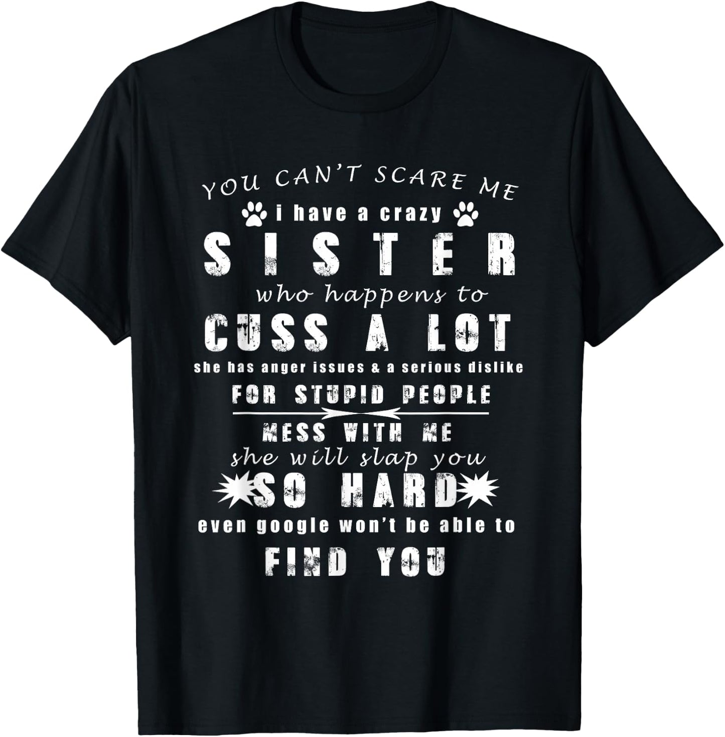 Funny Gift Brother from Awesome Sister Birthday T-Shirt - T-Shirt | Black