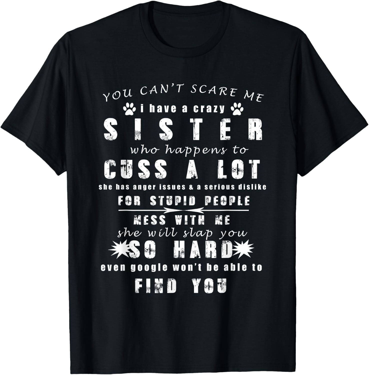 Funny Gift Brother from Awesome Sister Birthday T-Shirt - T-Shirt | Black