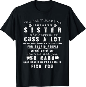 Funny Gift Brother from Awesome Sister Birthday T-Shirt - T-Shirt | Black