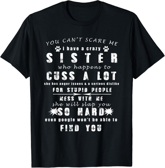 Funny Gift Brother from Awesome Sister Birthday T-Shirt - T-Shirt | Black