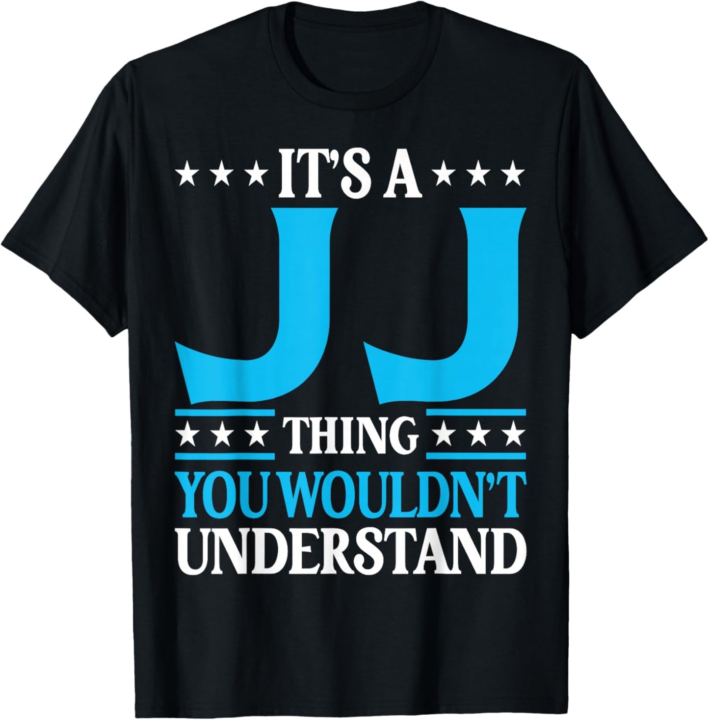 Jj Gifts Jj Men Name Birthday Gifts - -Adults - Black - Small - Short Sleeve - - Modern Classic - Round Neck - Letter Print - Pull On T-Shirt - T-Shirt | Black