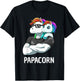 Papacorn - Father Daughter Unicorns T-Shirt - T-Shirt | Black