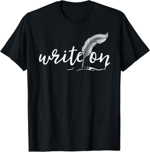 Journalism Gifts Write On Journalist Shirt Author Writer T-Shirt - T-Shirt | Black