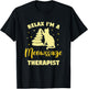 Cat Gives Massage Meowssage Therapist Funny Cat Massage Cat T-Shirt - T-Shirt | Black