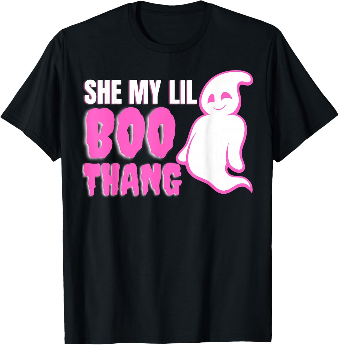 She My Lil Boo Thang Funny Halloween T-Shirt - T-Shirt | Black