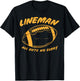 Lineman Guts Glory Funny American Football Gridiron Gift T-Shirt - T-Shirt | Black
