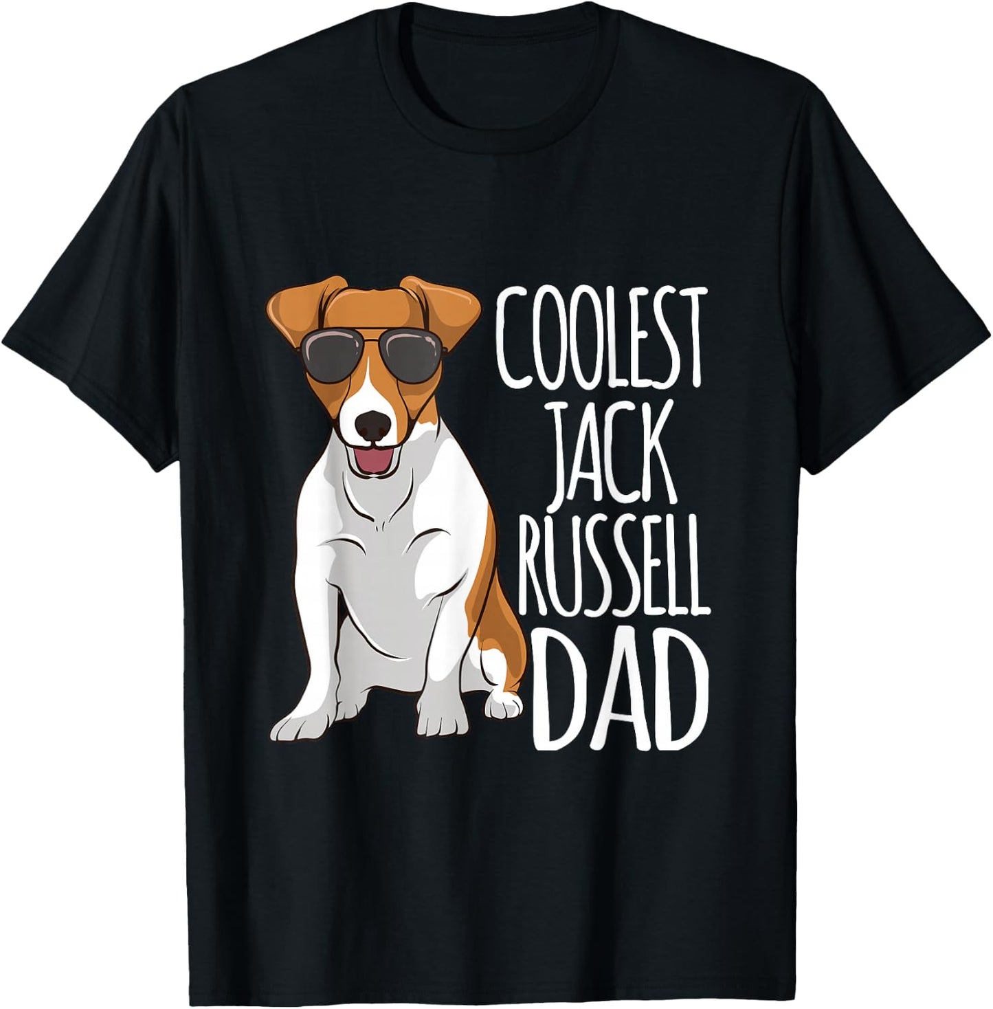 Coolest Jack Russel Dad Jack Russell Terrier Father Dog T-Shirt - T-Shirt | Black