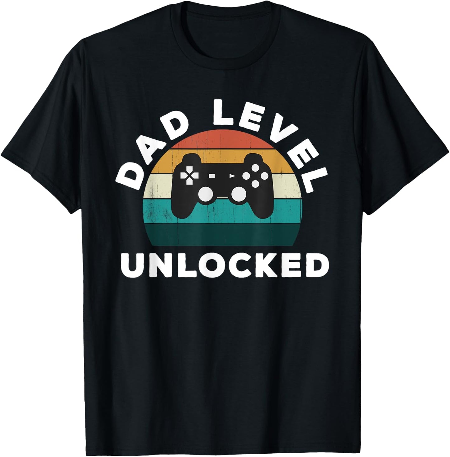 Dad Level Unlocked - Game Lover / Gamer New Father Baby T-Shirt - T-Shirt | Black