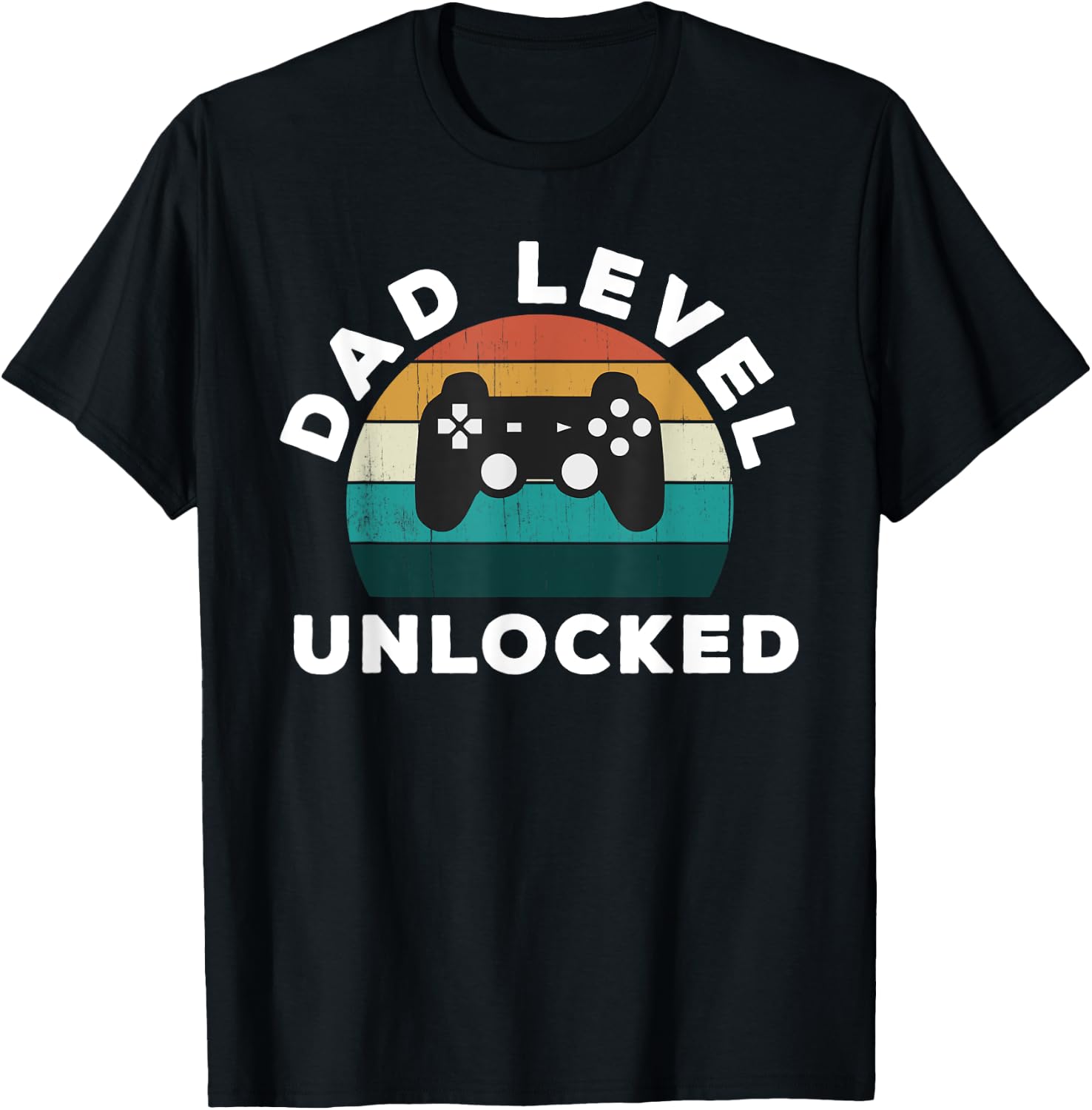 Dad Level Unlocked - Game Lover / Gamer New Father Baby T-Shirt - T-Shirt | Black