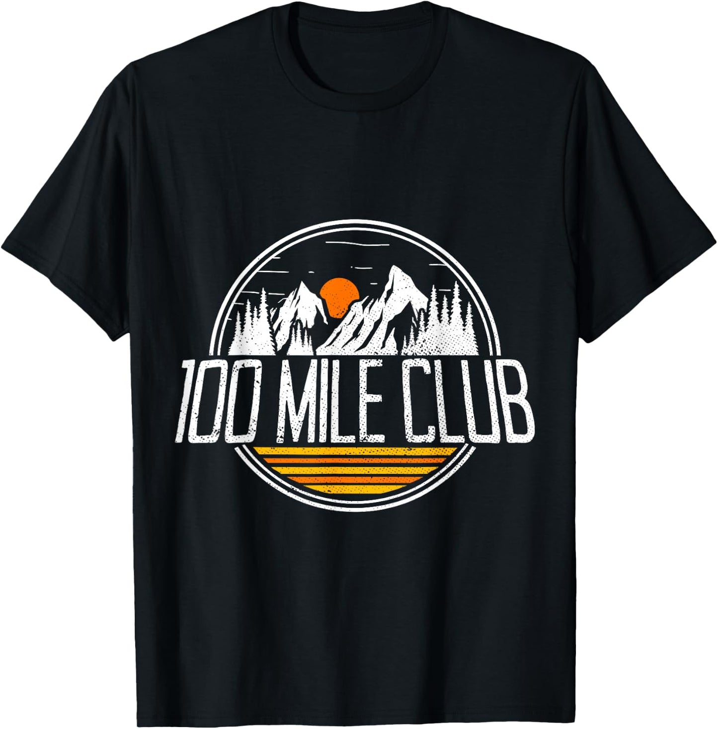 100 Mile Club Run Adventure Fell Ultra Run Trail Running T-Shirt - T-Shirt | Black