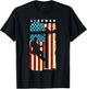 Lineman American Flag | Electric Cable Lineman Gift T-Shirt - T-Shirt | Black