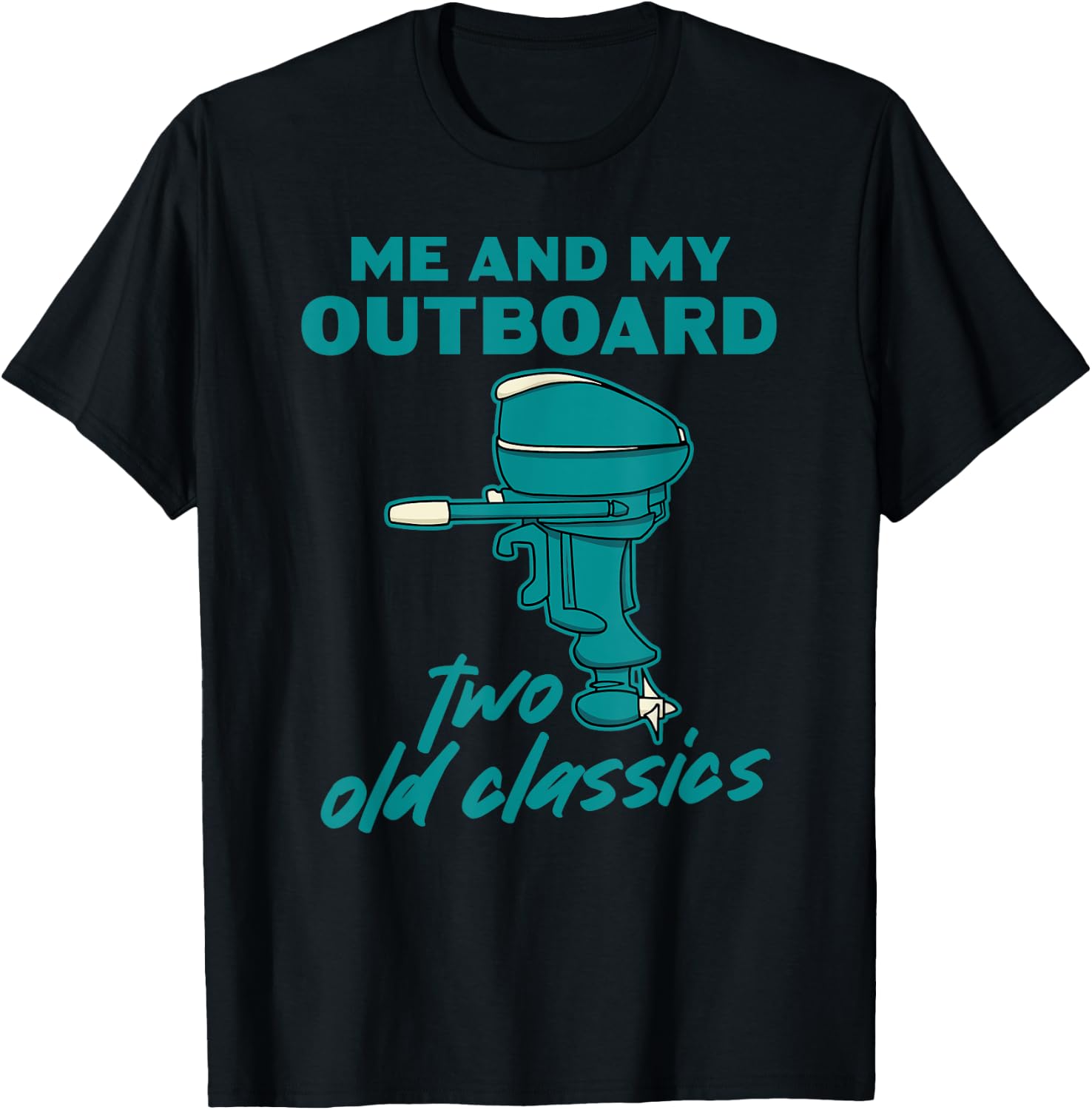 Vintage Outboard Motor - Classic Old Boating T-Shirt - T-Shirt | Black