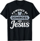 Gift For Mexican Train & Play Domino Powered By Dominoes And Jesus Classic Dominoes T-Shirt - T-Shirt | Black