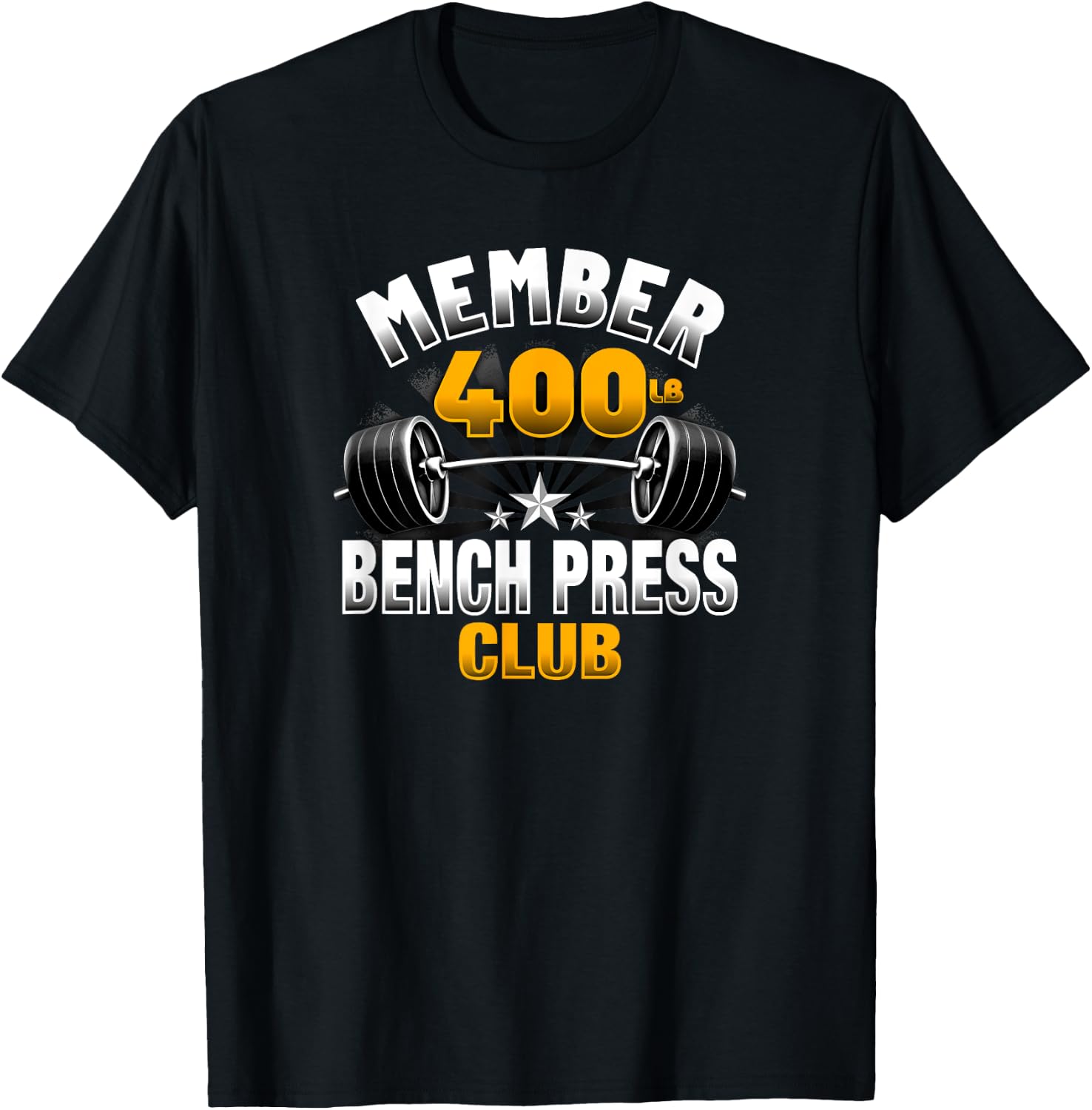 400 Pound Bench Press Club T-Shirt - T-Shirt | Black