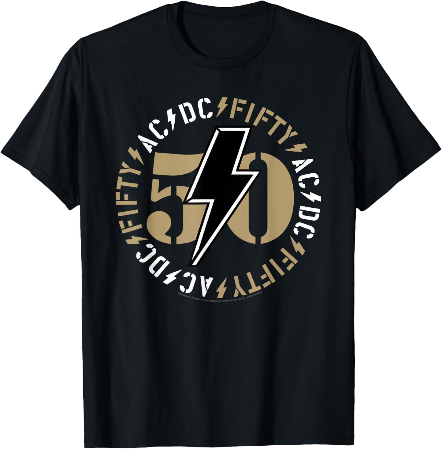 AC/DC - 50 Years Bolt T-Shirt - T-Shirt | Black