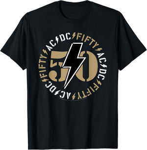 AC/DC - 50 Years Bolt T-Shirt - T-Shirt | Black