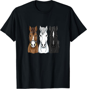 Horse Riding Shirts For Girls Women Horseback Riding T-Shirt - T-Shirt | Black