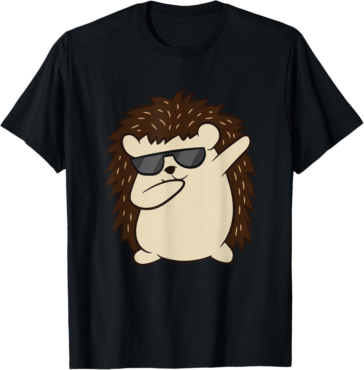Dabbing Hedgehog Love Hedgehogs T-Shirt - T-Shirt | Black