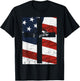 Cross American Flag Thorn God Jesus Faith Christian Gift T-Shirt - T-Shirt | Black