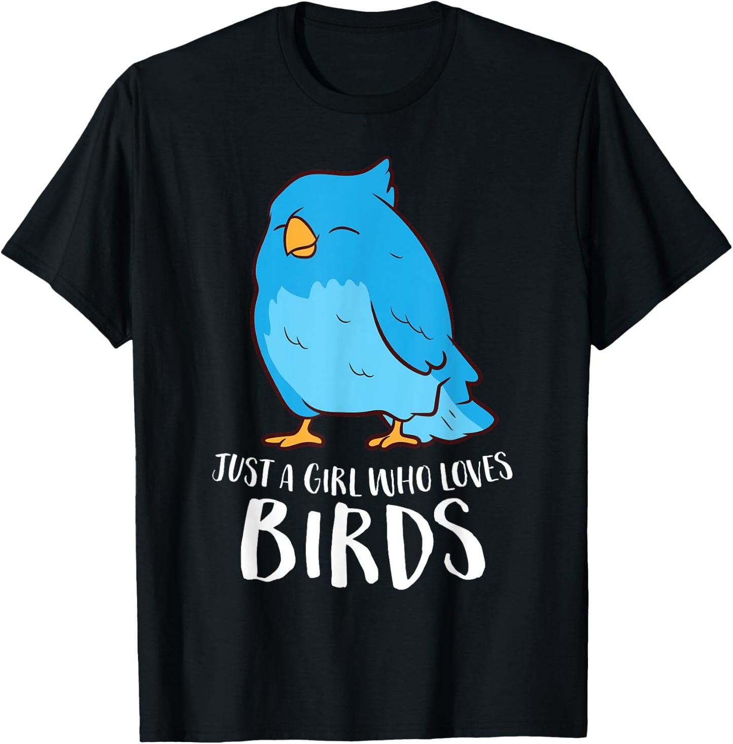 Birds Girl Just A Girl Who Loves Birds T-Shirt - T-Shirt | Black