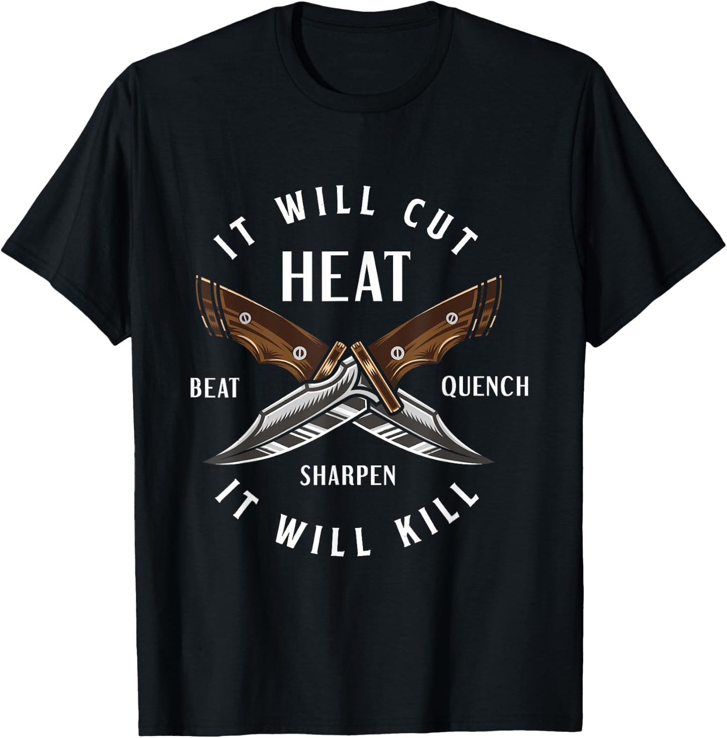 Fire Forged Knife Maker Bladesmith Blacksmith T-Shirt - T-Shirt | Black