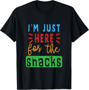 I'm Just Here for The Snacks Lover Gift Girl Boy Toddler T-Shirt - T-Shirt | Black