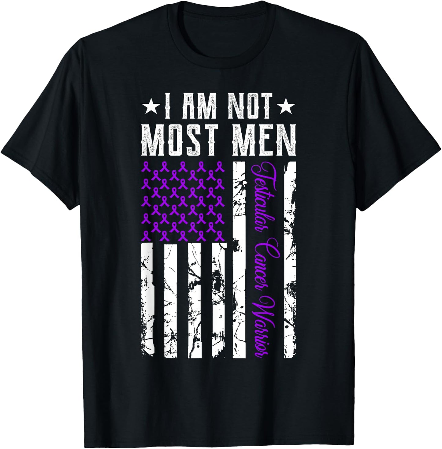 Testicular Cancer Shirt Gifts Awareness Ribbon Survivor T-Shirt - T-Shirt | Black
