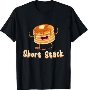 Short Stack of Pancakes Kawaii - Maple Syrup Day T-Shirt - T-Shirt | Black