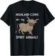 Scottish Farmer Gift Farm Animal Scotland Highland Cow T-Shirt - T-Shirt | Black