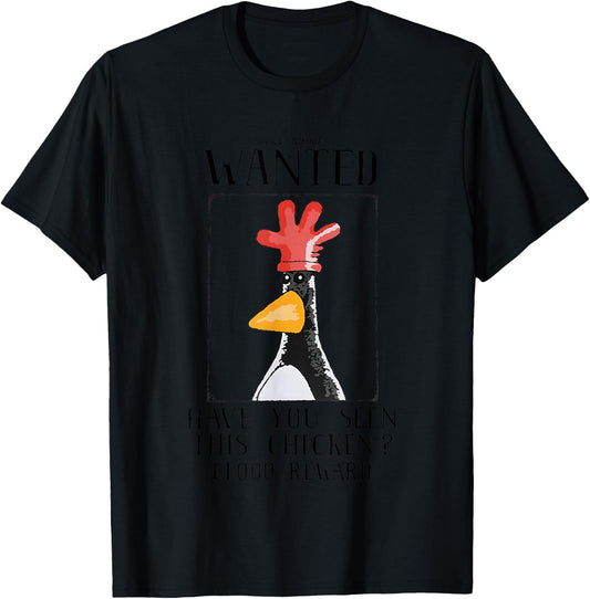Police notice Wanted have you seen this Chicken 1000 Reward T-Shirt - T-Shirt | Black