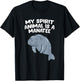 Funny Manatee Lover Gift My Spirit Animal Is A Manatee T-Shirt - T-Shirt | Black
