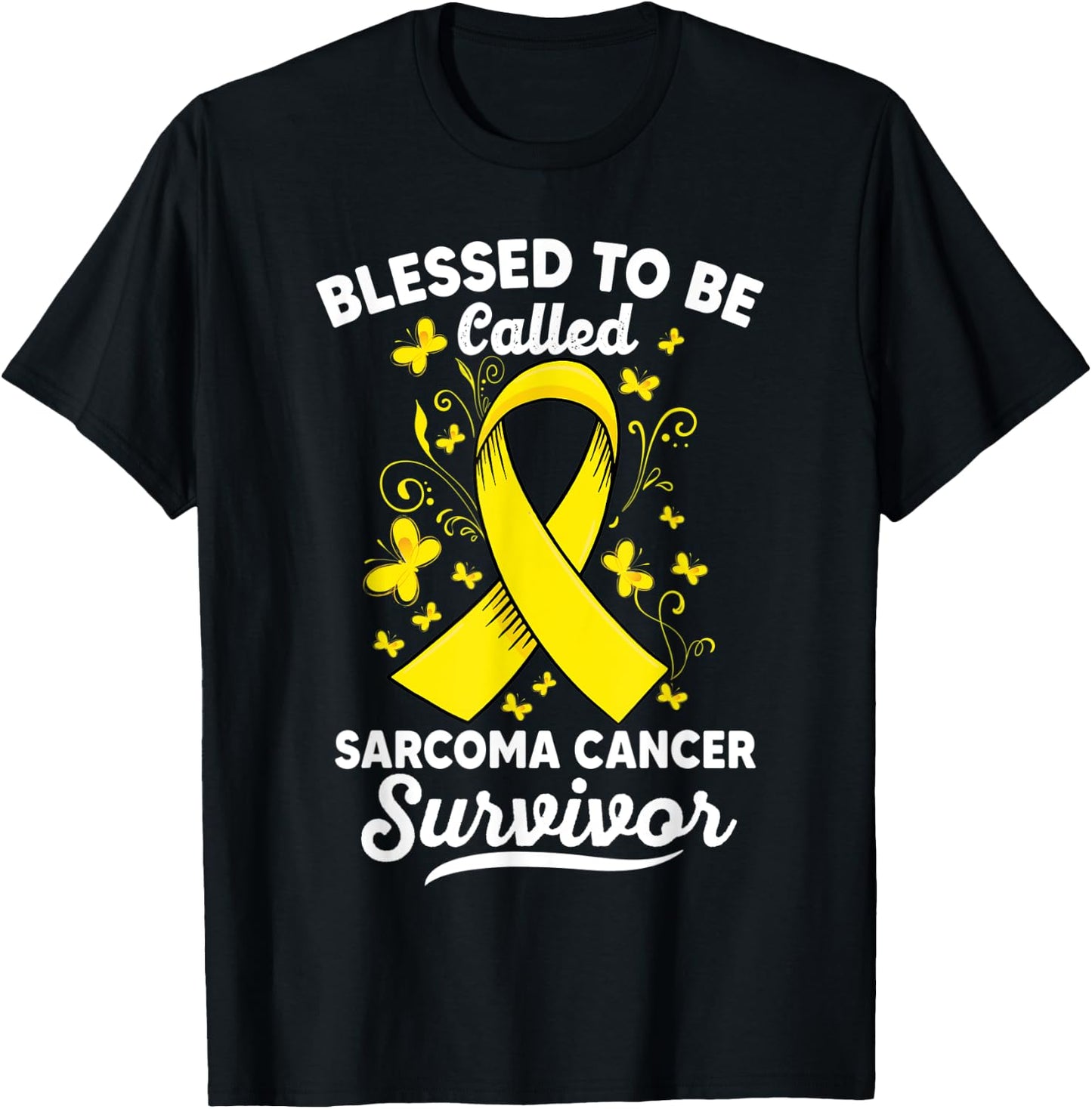 Blessed to be called survivor Sarcoma Cancer Awareness T-Shirt - T-Shirt | Black