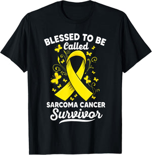 Blessed to be called survivor Sarcoma Cancer Awareness T-Shirt - T-Shirt | Black