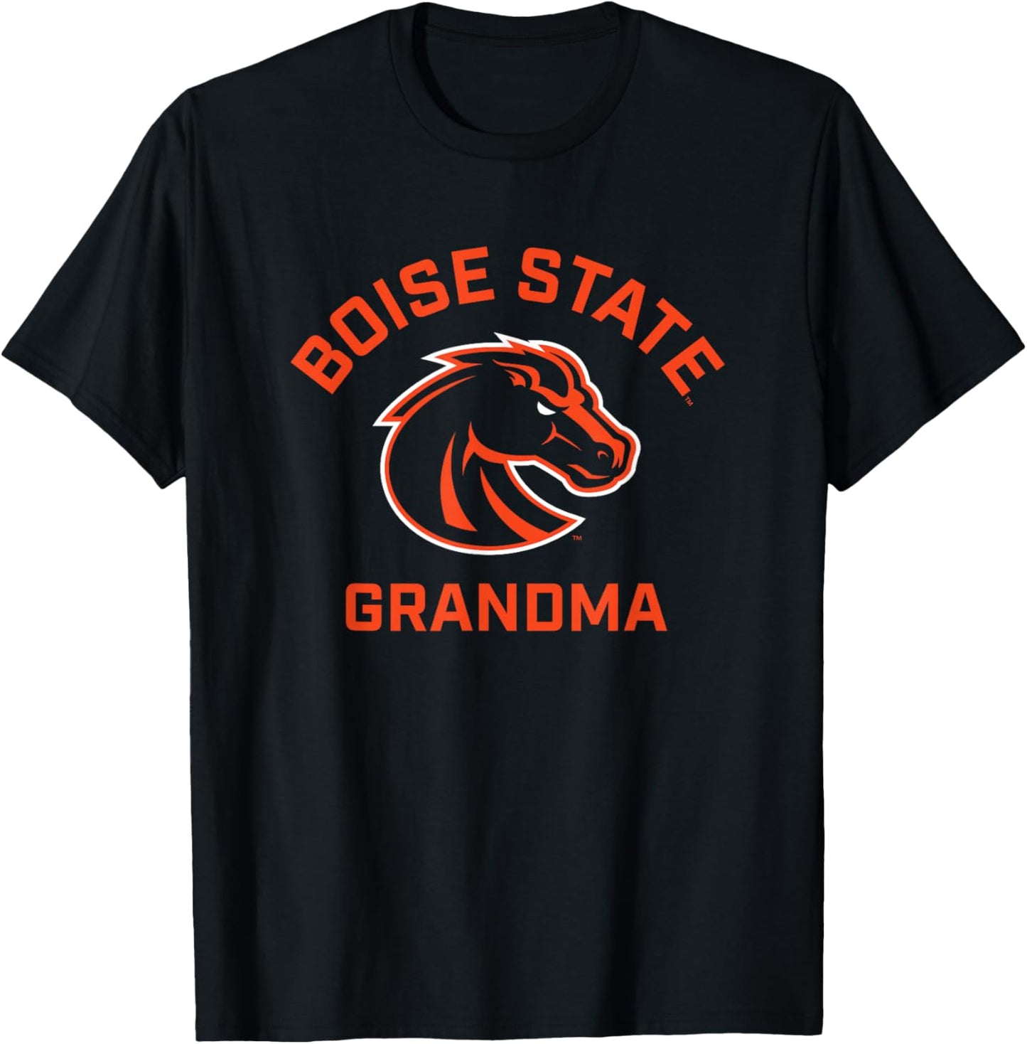 Boise State University BSU Broncos Arched Grandma T-Shirt - T-Shirt | Black