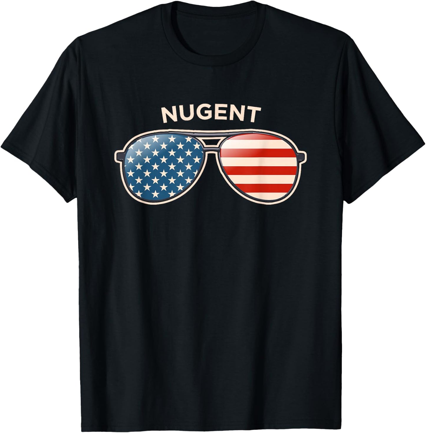 Nugent, LA Vintage US Flag Sunglasses T-Shirt - T-Shirt | Black