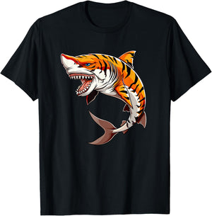 TigerShark - Shark Tiger - Shark Made Out Of Tiger T-Shirt - T-Shirt | Black